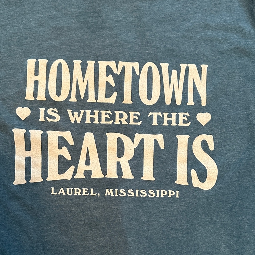 Bella Canvas Heather Blue Hometown Tee - Picture 4 of 4